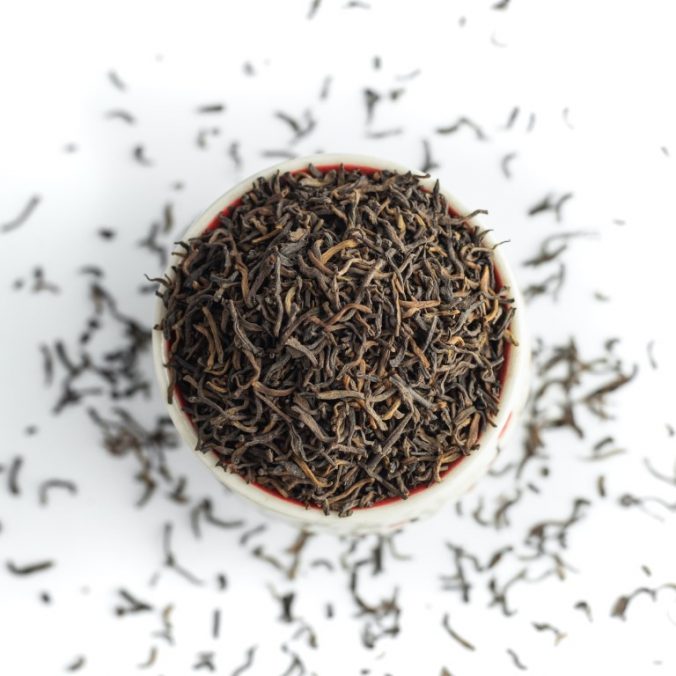 tea leaves in a cup