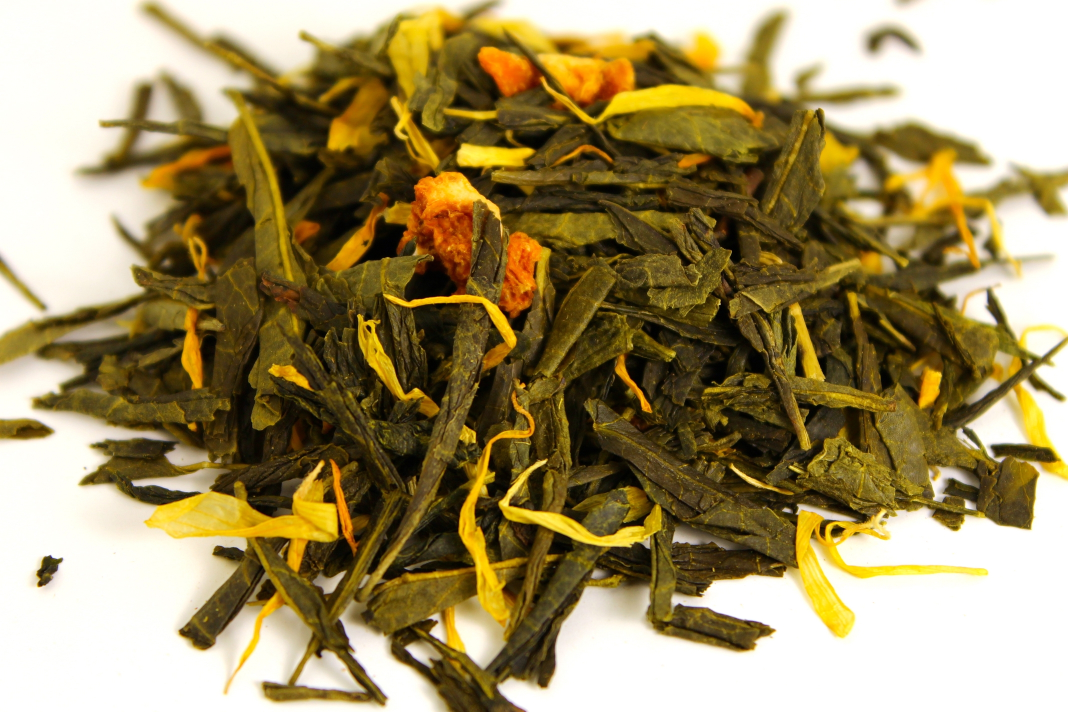 loose leaf green mandarin tea