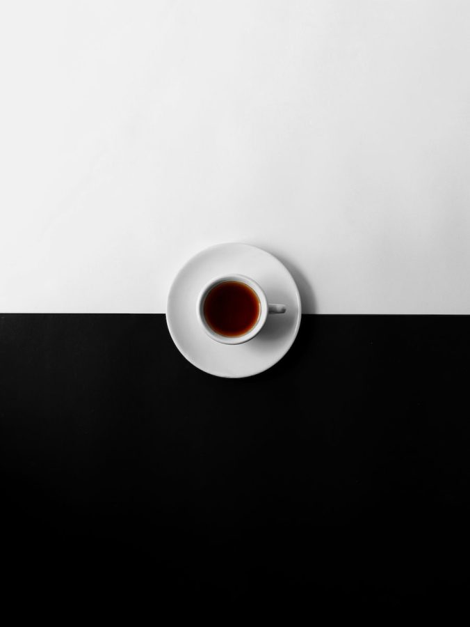 flat view photography of cup of tea